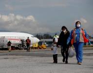 Varias personas llegan deportadas desde Estados Unidos, en una fotografía de archivo.