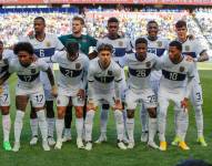 Jugadores de la Selección de Ecuador en partido amistoso contra Italia