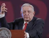 El presidente de México, Andrés Manuel López Obrador, en una rueda de prensa matutina del martes 2 de abril de 2024.