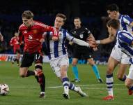 El Manchester United igualó 1-1 con la Real Sociedad en condición de visitante en la ida de los octavos de final de la Europa League.