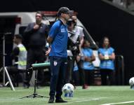 El entrenador de Independiente del Valle, Javier Rabanal, en el partido por la semifinal de vuelta por la Copa Sudamericana contra el Atlético Mineiro