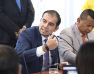 Harold Burbano, ministro de Desarrollo Humano, en la Comisión de Participación Ciudadana.