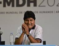 El expresidente boliviano, Evo Morales, durante el III Foro Mundial de Derechos Humanos, en Buenos Aires - Argentina.