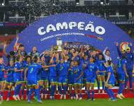 Jugadoras de Brasil celebran su título de campeonas de la Copa América Femenina 2025