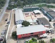 Imagen de la cárcel de Esmeraldas desde la vista de un dron.