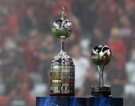 Los trofeos de la Copa Libertades y Sudamericana.