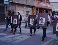Imagen de archivo de la marcha para conmemorar el primer mes de los cuatro menores de edad desaparecidos.
