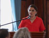 La vicepresidenta María José Pinto durante un evento institucional el 13 de agosto de 2025.