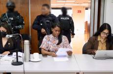La fiscal Diana Salazar en la audiencia de procedimiento abreviado en el Caso En Familia este jueves 15 de mayo de 2025.