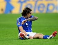 Riccardo Calafiori con la indumentaria de la selección italiana.