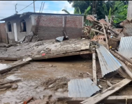 Foto de escombros generados por las lluvias en Esmeraldas el fin de semana pasado.