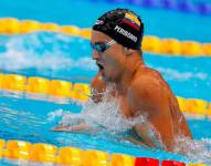 El nadador ecuatoriano Tomás Peribonio en los Juegos Olímpicos de Tokio 2020