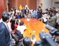 La presidenta de la Asamblea, Guadalupe Llori, clausuró en medio de la apelación a su dirección. Asamblea Ecuador.