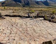 Carreras Pampa, lugar donde se hallaron las huella de dinosaurios.