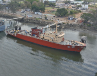 La embarcación está acoderada en la Base Naval Sur, en Guayaquil.