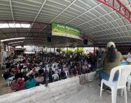La Unorcac durante una asamblea comunitaria el 6 de octubre.