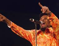 El cantante jamaicano Jimmy Cliff durante un concierto en 2015.