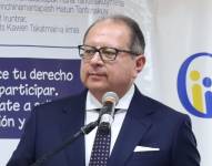 Fabián Fabara durante su exposición de plan de trabajo.