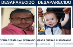 Juan Fernando Lozada, de 37 años, y su hijo Juan Camilo Lozada Dueñas, de 1 año.