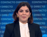 Foto de Irene Vélez, analista política, en Contacto Directo de Ecuavisa el 11 de septiembre del 2023.