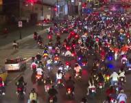 Imagen de la rodada del terror de Guayaquil en 2024.