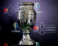 Vista del trofeo de la Copa América.