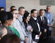 Bancada de la RC en rueda de prensa por el caso Healthbird.