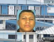 Foto de Alan Arellano con una imagen de fondo de la Penitenciaría del Litoral de Guayaquil.