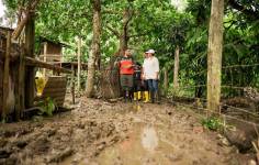Las lluvias dejan afectaciones en Calceta, provincia de Manabí.