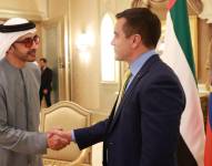 Daniel Noboa, en reunión con el Ministro de Relaciones Exteriores de Emiratos Árabes Unidos.