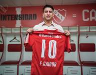 Fernando Gaibor en su presentación con Independiente de Avellaneda