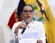 La presidenta del Consejo Nacional Electoral, Diana Atamaint, en una foto de archivo.