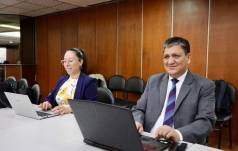 Wilson Toainga, fiscal general subrogante, durante una audiencia este 3 de octubre.