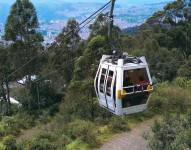 Imagen de una cabina del Teleférico de Quito.