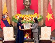 La vicepresidenta María José Pinto se reunió con su homóloga vietnamita, Vo Thi Anh Xuan.
