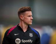 Ter Stegen en un entrenamiento con el FC Barcelona
