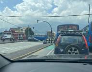 Tráfico vehicular pesado en la avenida El Inca y 6 de Diciembre.