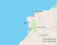 Registro del sismo en las costas de Esmeraldas.