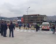 El sitio en donde se produjo en atropellamiento fue cercada por seguridad.