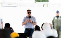 Daniel Noboa durante un evento en Santa Elena el 9 de enero.