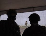 Imagen de archivo de militares en el interior de la Penitenciaría del Litoral, el 9 de abril del 2025.