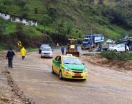 Un tramo en la vía Latacunga-La Maná.