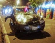 Imagen proporcionada por la Fiscalía del auto que arrolló a tres policías en Guayaquil.