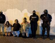 Imagen de los extorsionadores capturados por amenazar a una docente.