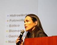 Inés Manzano, ministra de Ambiente y Energía, durante un evento sobre energía nuclear el 25 de septiembre del 2025.