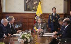 Imagen de archivo del 22 de junio, en una reunión entre el presidente Guillermo Lasso y representantes del Gobierno de Estados Unidos.
