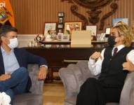 La alcaldesa de Guayaquil junto al político venezolano.