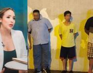 Imagen de Yadira Bayas, asambleísta nacional, y los secuestradores que la mantuvieron captiva la noche del lunes 13 de enero del 2025.