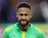 Neymar en un partido con la Selección de Brasil