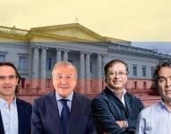 Los candidatos a la presidencia Sergio Fajardo, Rodolfo Hernández, Gustavo Petro y Federico Gutiérrez.